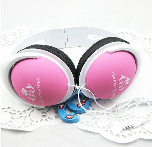   2012 NEW SNSD girls Generation KPOP PINK EARPHONES HEADPHONES  