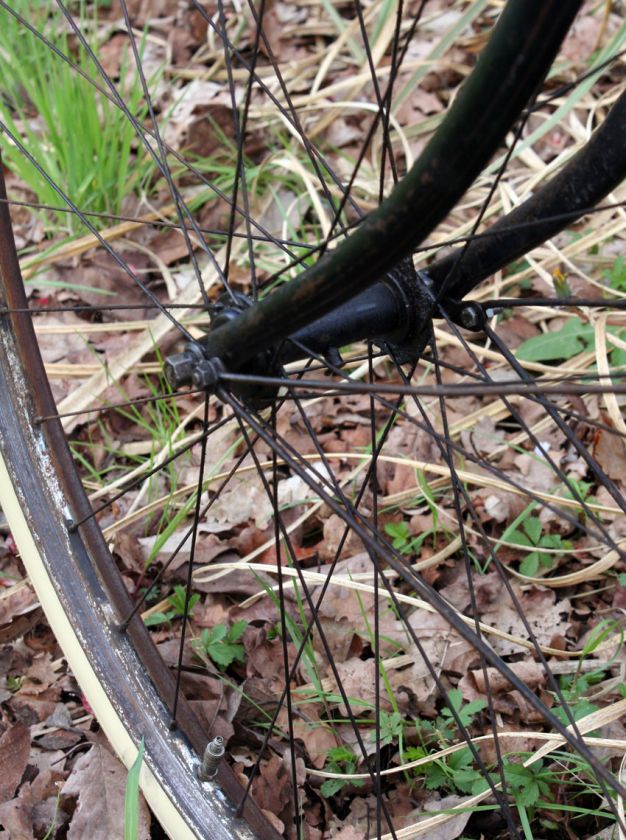 The bicycle is fitted with new 28 x 1 1/2 cream tyres and Leatheries 