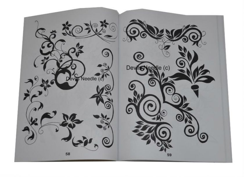 Tattoo Flash Book A4   Tribal Flowers/Dragons/Koi/Animals Vol.1  
