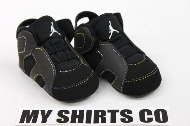 Nike Air Jordan 6 Retro Black Purple Infant Baby Shoes  