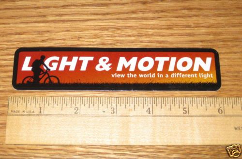 LIGHT & MOTION Road Mountain Bike TRI    DECAL STICKER  