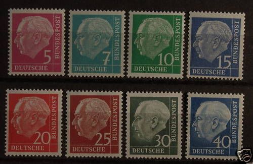 GERMANY   BUND Mi. 179/86 + 259 MNH. CV. € 70,   