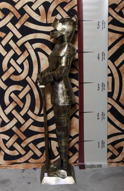 Foot GOLD Suit of Armor Knight   Long Sword Down  