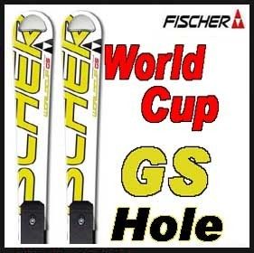 10 11 Fischer WC RC4 GS (Hole) Skis 180cm NEW   