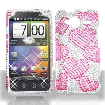 Raining Hearts Crystal Bling Case Phone Cover HTC EVO Shift 4G