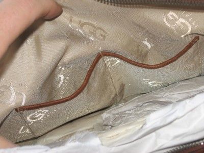 UGG® Australia Large Leather Satchel bag,Chestnut  