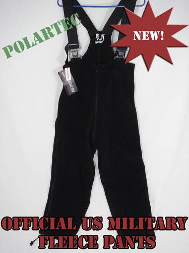 Military POLARTEC Fleece Overalls Ski Snow Pants Black  