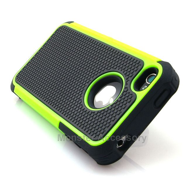   Executive Series Dual Layer Hard Case Gel Cover For Apple iPhone 4 4S