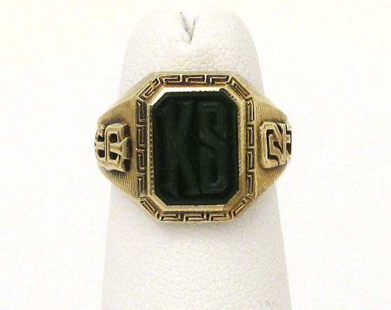 VINTAGE TIFANY & CO. 14K GOLD LADIES INITIAL BAND RING  