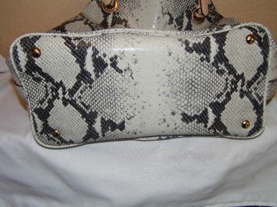   Michael Kors Patent Leather Python Snake Skin Grab Bag Tote Authentic