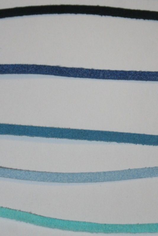 yds BABY Navy Bright BLUE SUEDE leather CORD 3mm 1/8  
