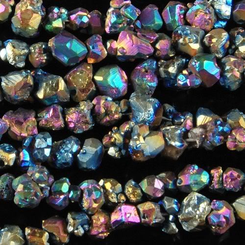 0232 4 6mm Drusy druzy citrine titanum chips loose beads 16  