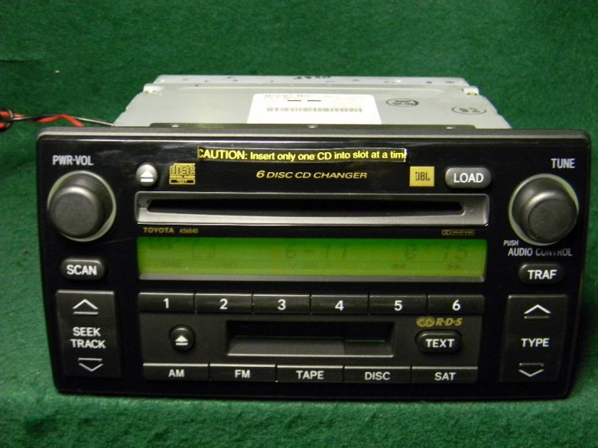 Toyota JBL CD CassetteTape Radio 6 CD changer 04   06 Camry 20 pins 