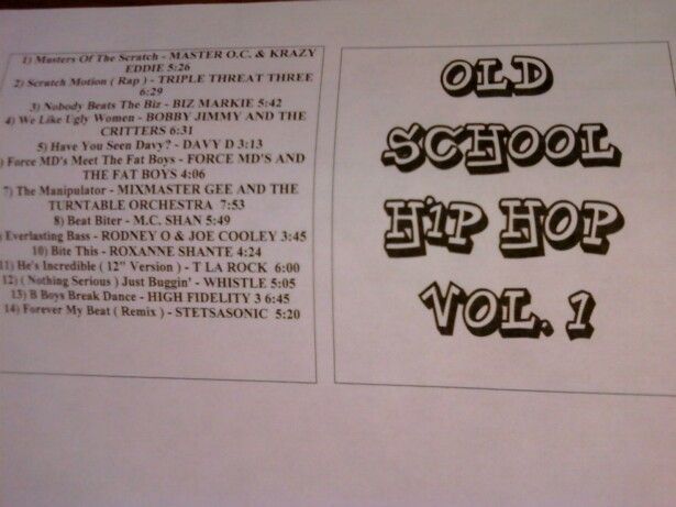 OLD SCHOOL HIP HOP RAP Continuous Mix CD Volume 1 Mint  